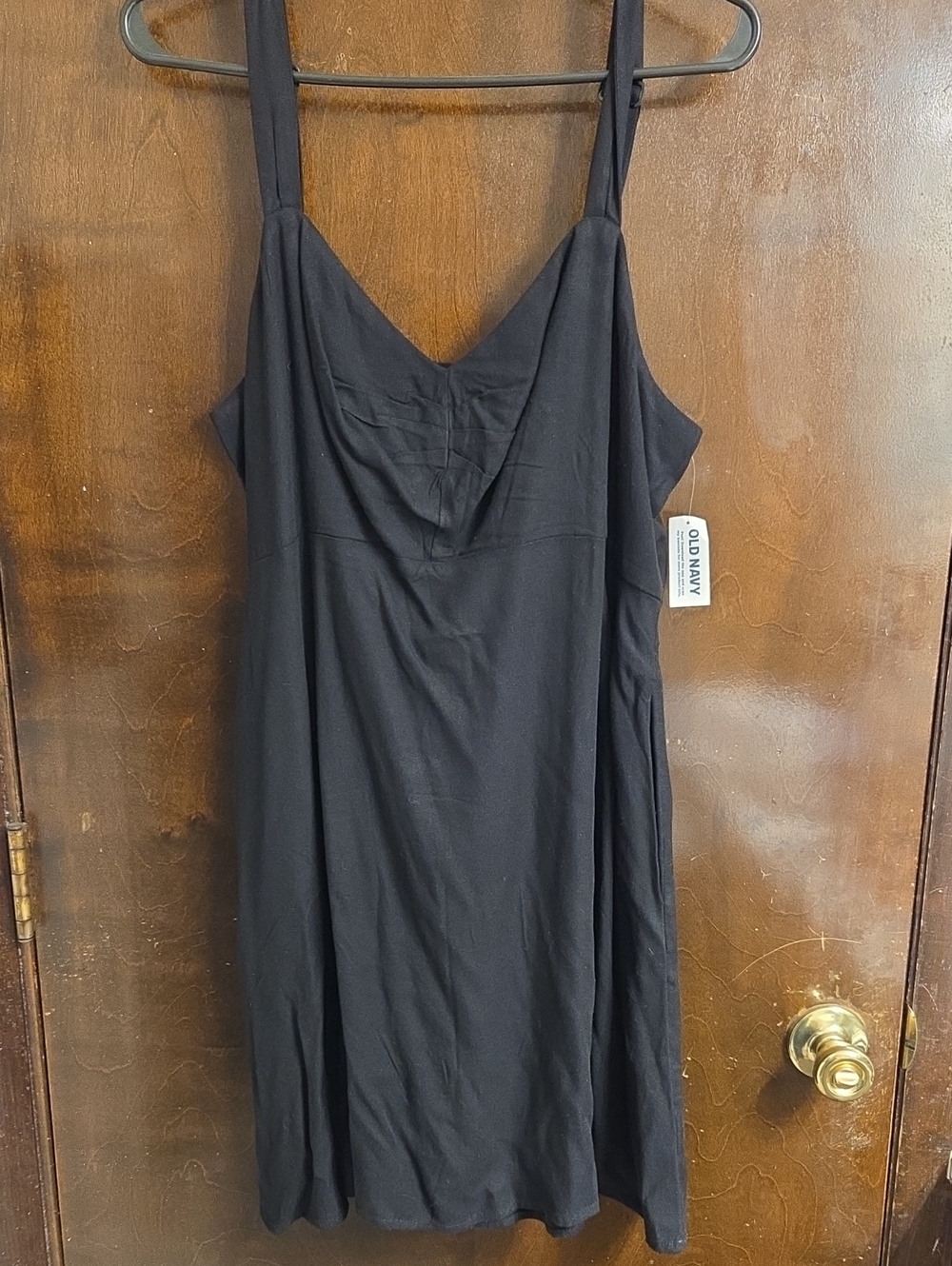 Old Navy Black Sleeveless V-Neck Mini Slip Dress